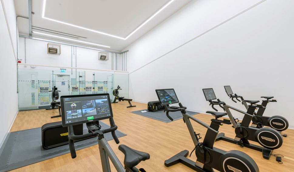 Inhale cardio studio with 4 bikes and 2 rowers